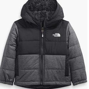 The North Face Toddler Black Grey Reversible Insulated Jacket 4T
